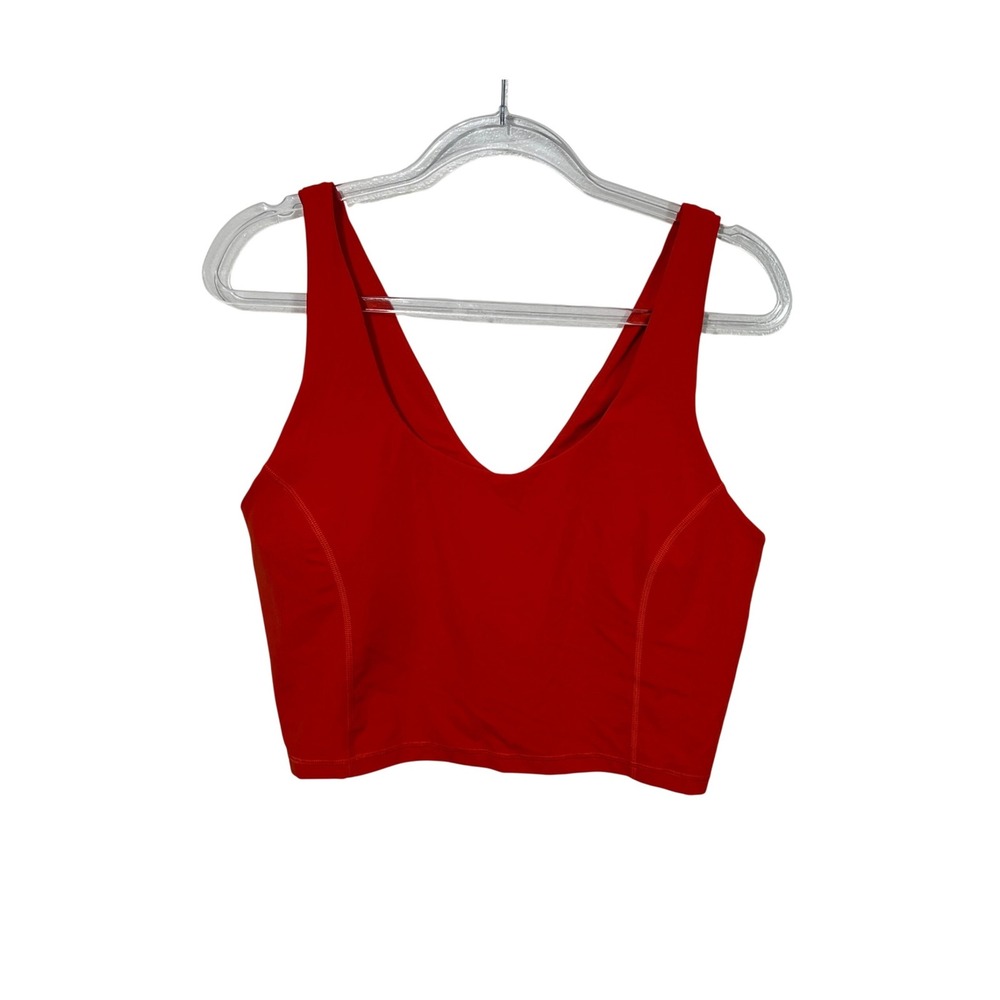 Amazon Essentials Crop Tank Top Women's XL Bright Red  V-Neck Athletic